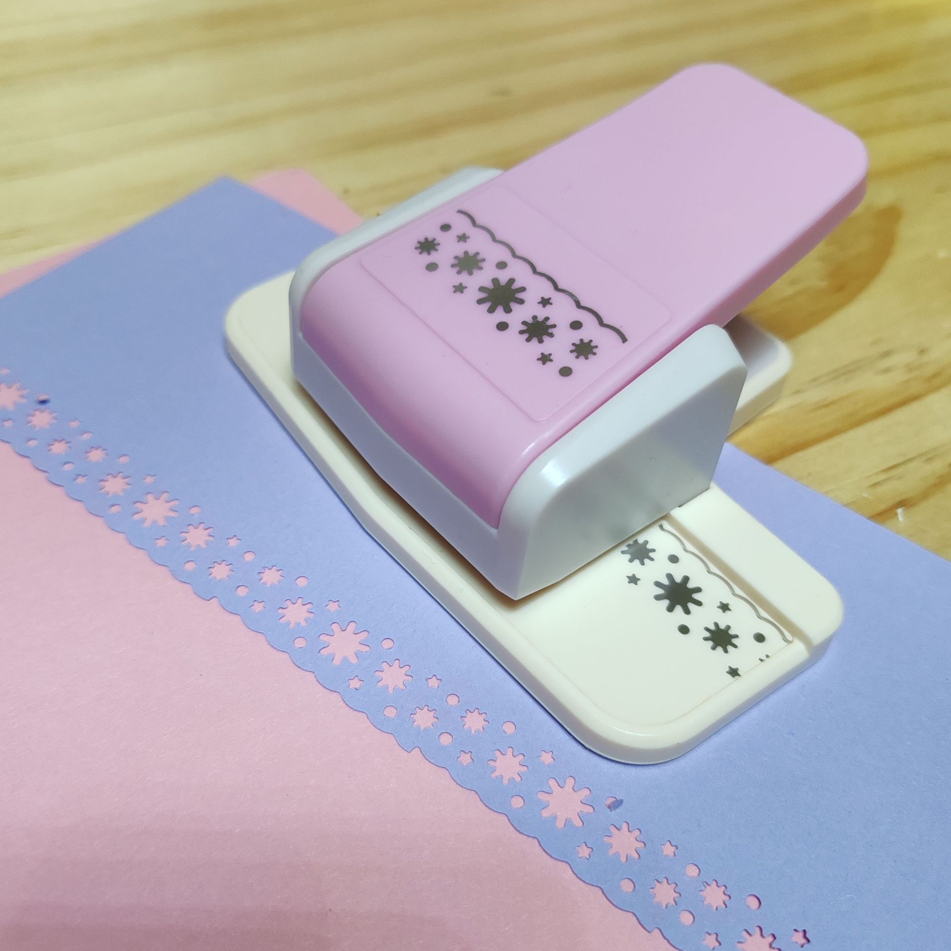 Picture of Embossing device kindergarten children DIY making tool printing machine edge pattern hollow edge beating device toy
