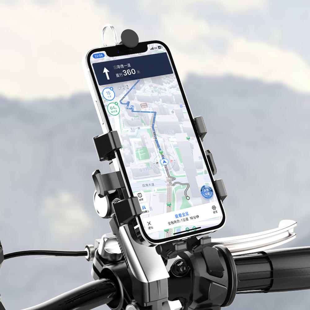Picture of Bicycle mobile phone bracket electric car motorcycle takeaway outdoor riding mountain shockproof navigation bracket wholesale manufacturers