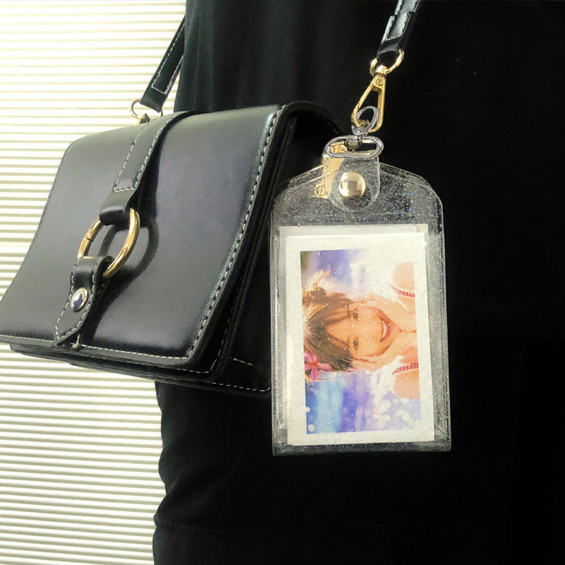 Picture of Ins wind transparent key chain card set student ID bus card meal card work card access control PVC double-sided card set wholesale