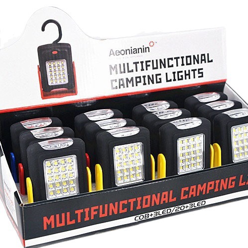 Picture of Factory wholesale plastic work repair lamp outdoor portable portable camping lamp COB emergency lighting tent lamp