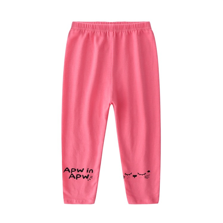 Picture of Spring and summer Korean cat girls leggings 95% cotton baby pants children's pants manufacturers wholesale