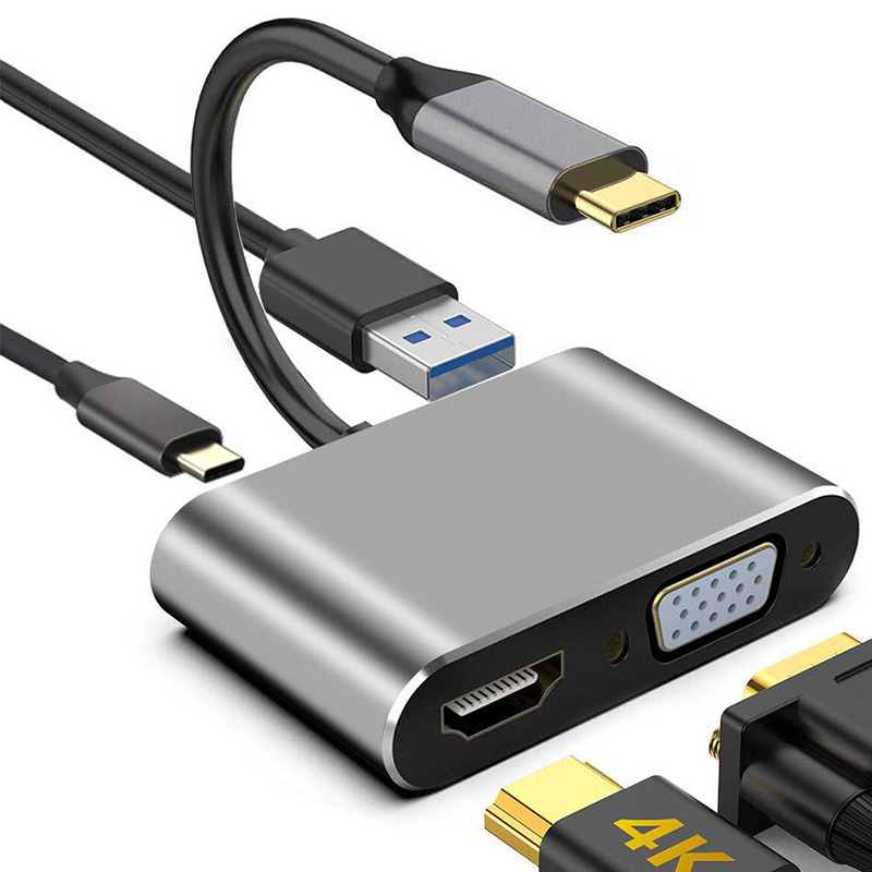 Picture of Typec Docking Station Switch Game Console Computer Mobile Phone Usb-C to Hdmi4K Vga Four-In-One Docking Station