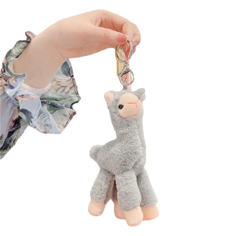 Cross-Border Internet Celebrity Cute Alpaca Pendant Cute Doll Plush Toy Mini Doll Bag Pendant Buckle Female Wholesale