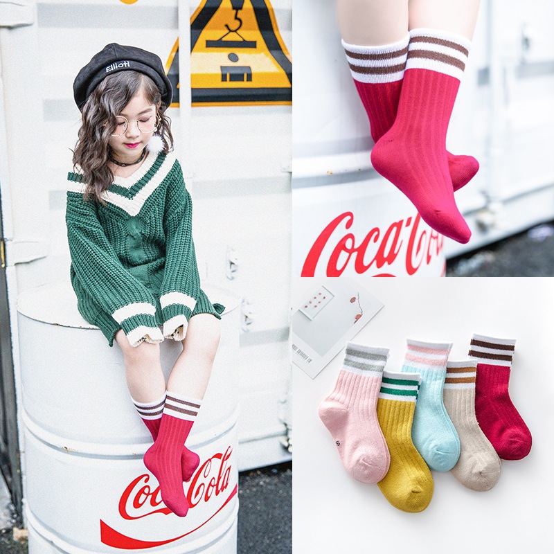 Picture of 2020 Spring and Autumn New Cartoon Children's Socks Cotton Boys and Girls Mid-Tube Socks Student Warm Baby Socks Manufacturer Wholesale