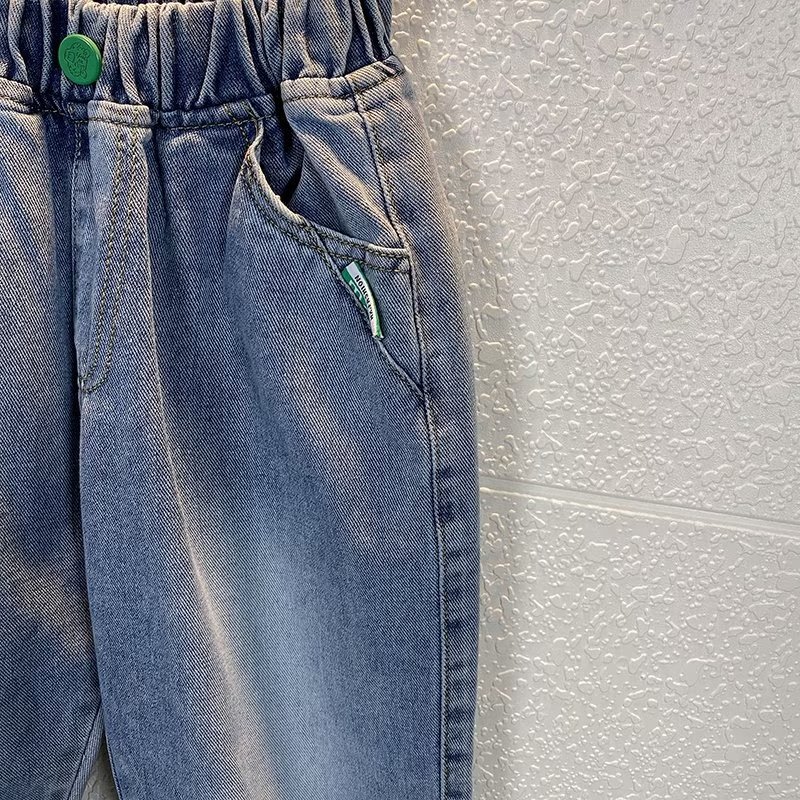 Picture of Boys' Jeans Spring and Autumn 2024 New Children's Dad Long Pants Loose Korean Style Trendy Soft Jeans