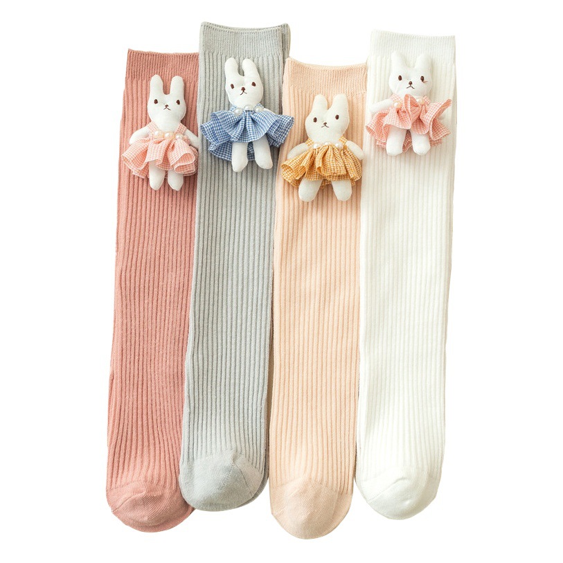 Girls' Socks Korean Style Children's Mid-length Socks Little Girls' Cub Socks Fashion Sports Baby Stockings Spring and Autumn Children's Socks