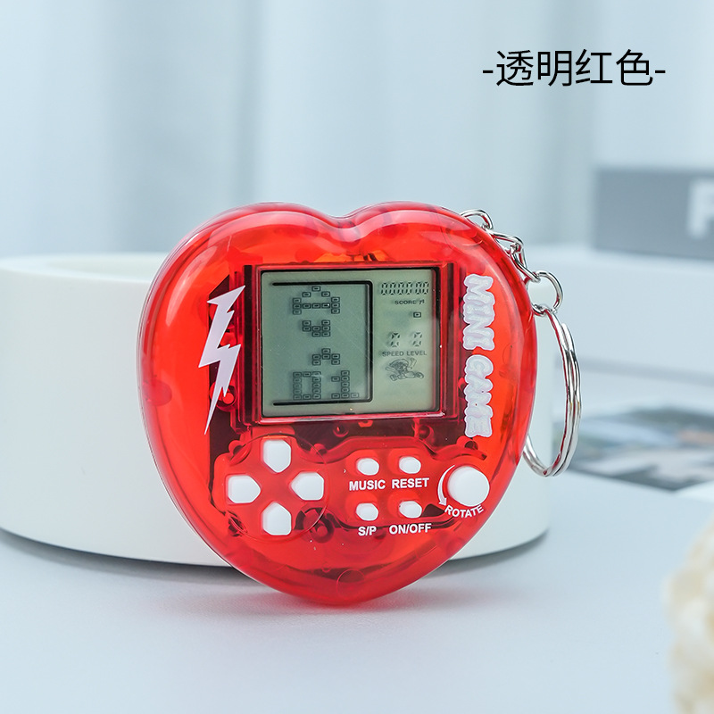 Picture of Cross-border hot-selling love children's toys palm Tetris video game machine keychain creative small pendant