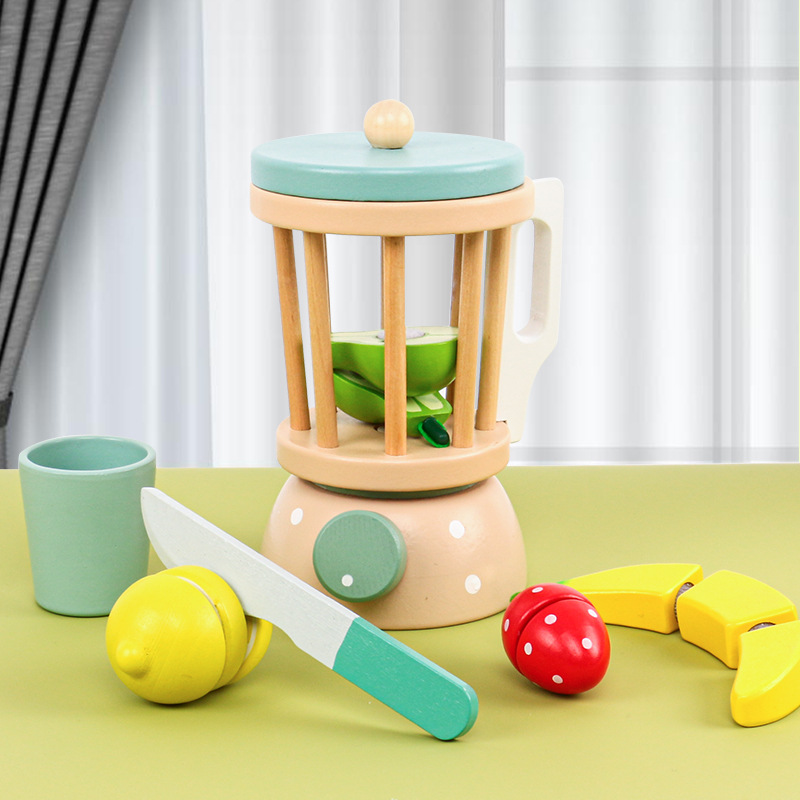 Picture of New wooden play house juicer children's simulation juicer parent-child interaction baby sharing toy kindergarten