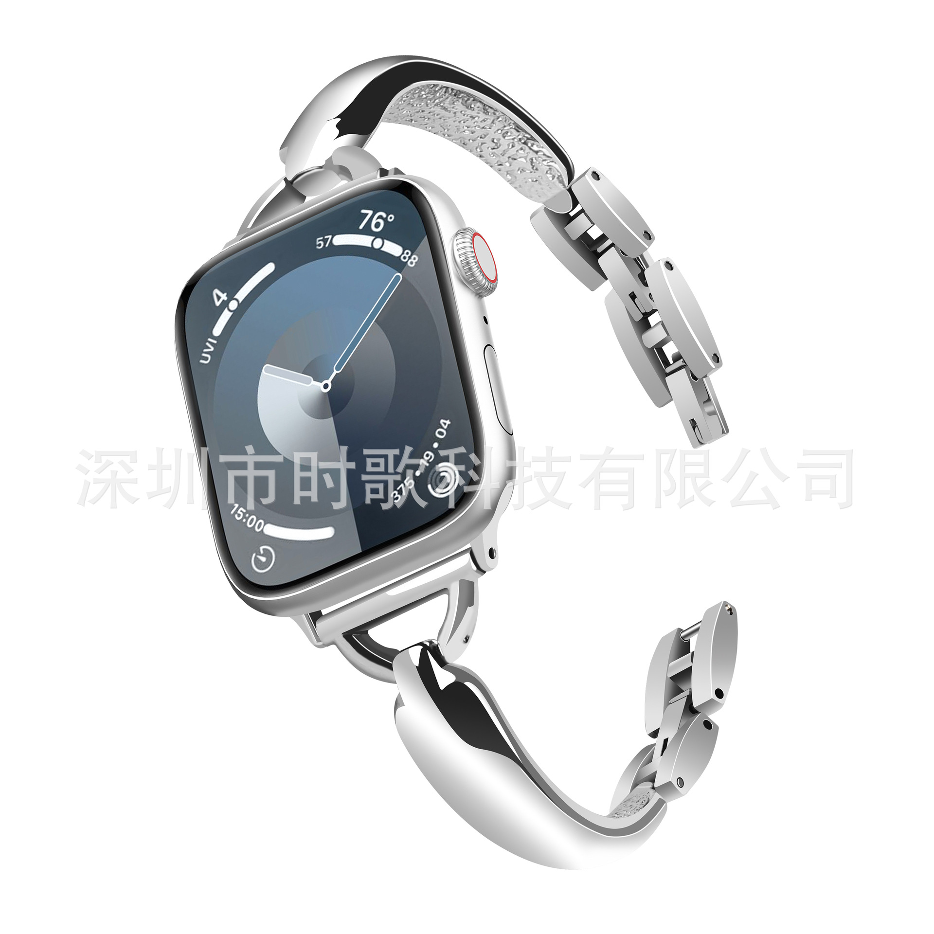 Picture of For Apple Watch Strap Small Man Waist Steel Strap applewatchS10 Generation 9 Curved Metal Thin Strap Wholesale