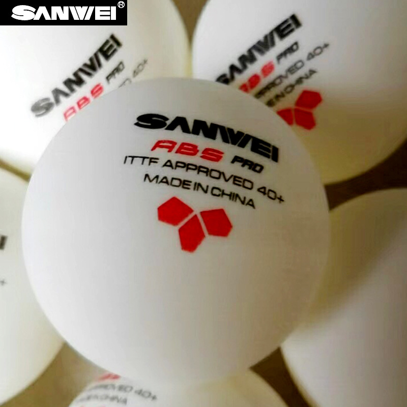 Picture of SANWEI three-dimensional ABS Pro 40 + new material seamed 3-star table tennis training match ball 6 tablets in a box