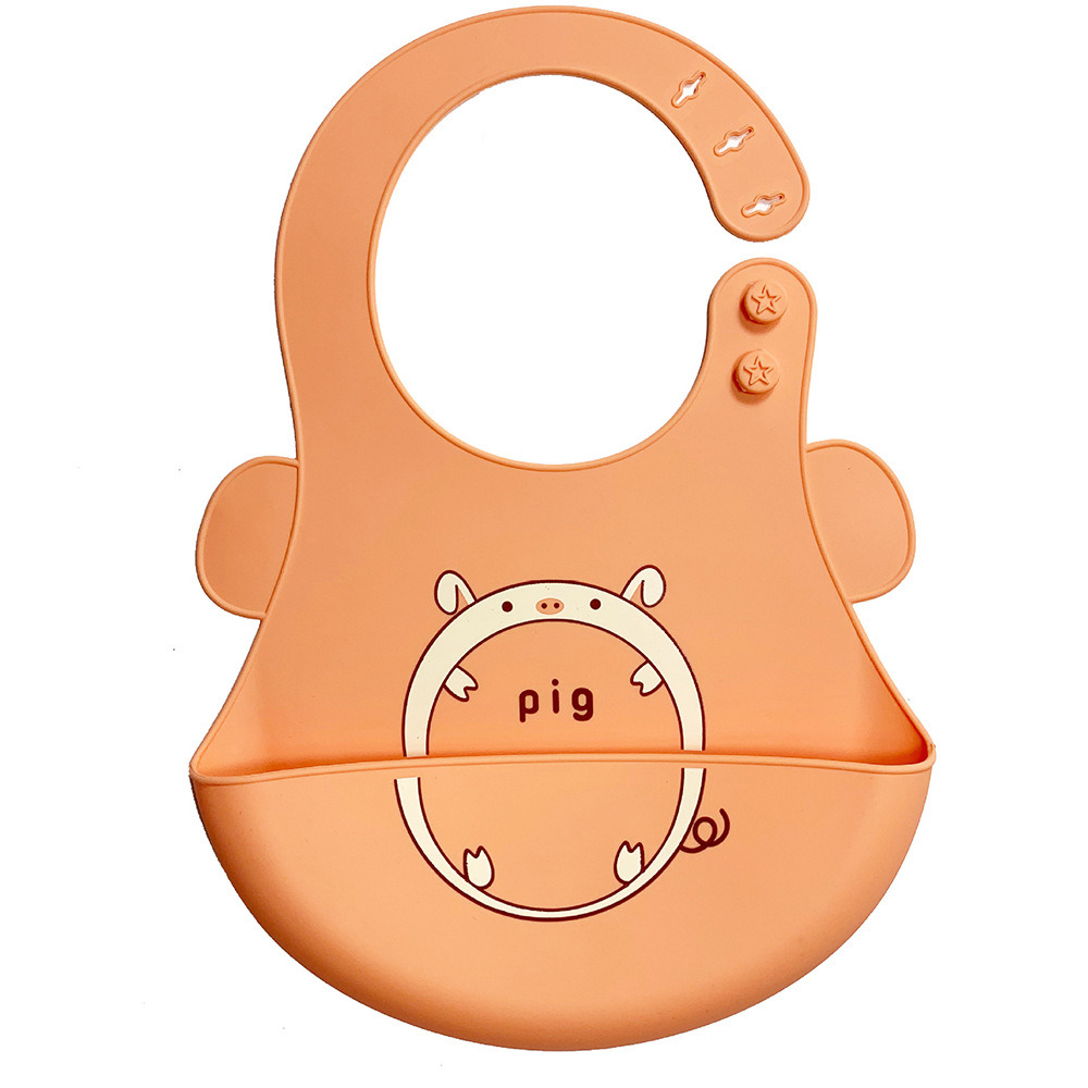 Picture of Baby Dining Bib Stereo Silicone Baby Waterproof Super Soft Food Food Bucket Children Children's Slippery Bucket Wash-Free Cross-Border