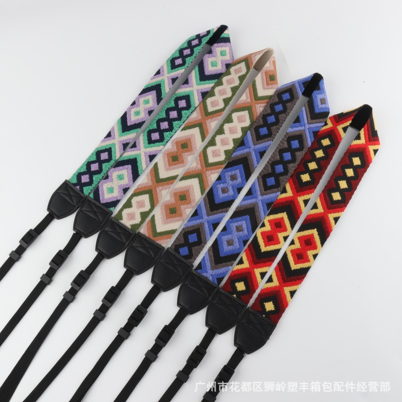 Picture of SLR Camera Shoulder Strap Camera Strap Waterproof Shock Absorbing Decompression 3.8cm Ethnic Jacquard Camera Strap