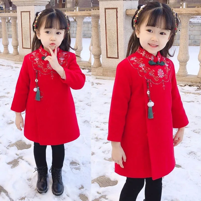 Picture of Children's Tang suit Chinese style winter thickened New Year girl's New Year clothes baby girl's New Year clothes girl's Hanfu winter clothes