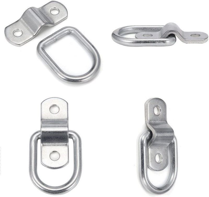 Picture of Rowing boat multifunctional 10 D-shaped pull ring hasp with screw set trailer anchor D-shaped ring fastening buckle