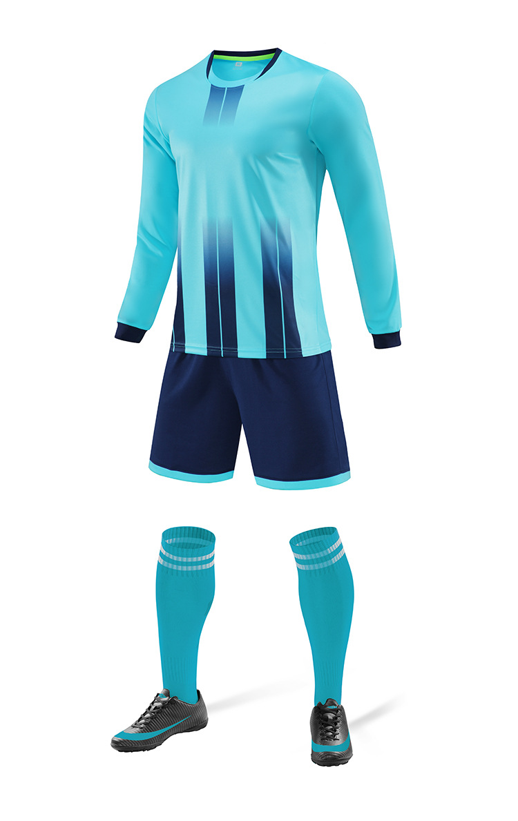 Picture of Children's Clothing Men's and Women's Long-Sleeved Football Uniform for Primary and Secondary School Students Football Uniform for Competition Sports Volleyball Training Team Uniform