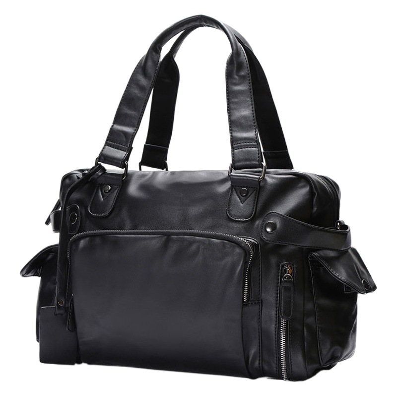 Korean Style Handbag, Trendyy Men's Casual Crossbody Bag, Shoulder Bag, Pu Leather Back Travel Bag, Retro Student Bag for Men