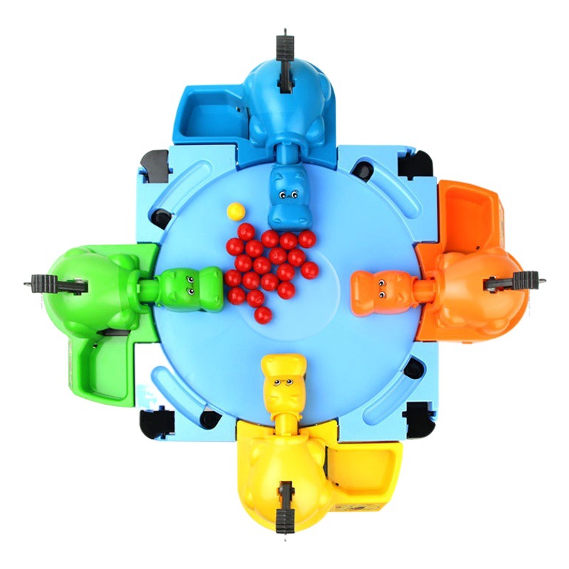 Cross-border Hippo Swallow Beads Children's Educational Toys Hungry Hippo Interactive Eating Frog Games