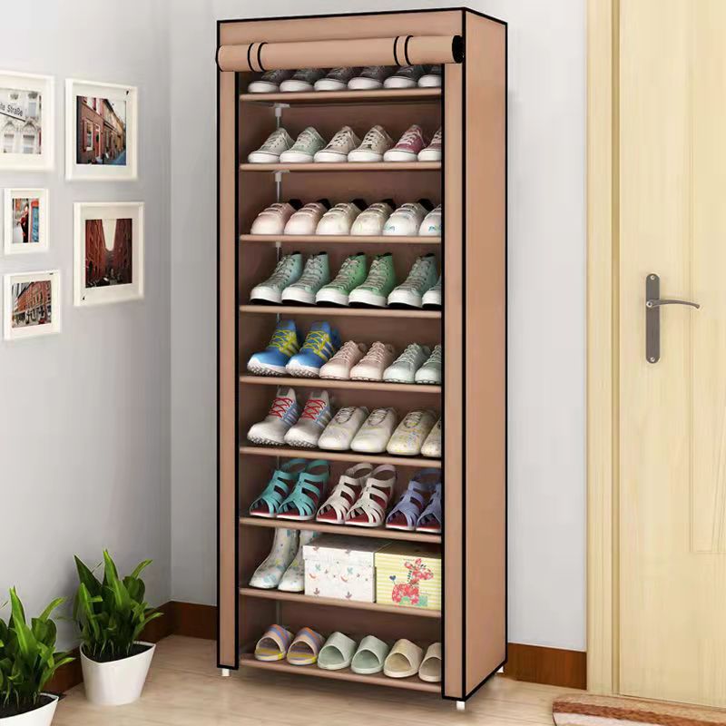 Picture of Simple Shoe Rack Multi-layer Steel Pipe Assembly Dustproof Shoe Cabinet Student Dormitory Home Storage Cabinet Economical Shoe Cabinet Shoe Rack