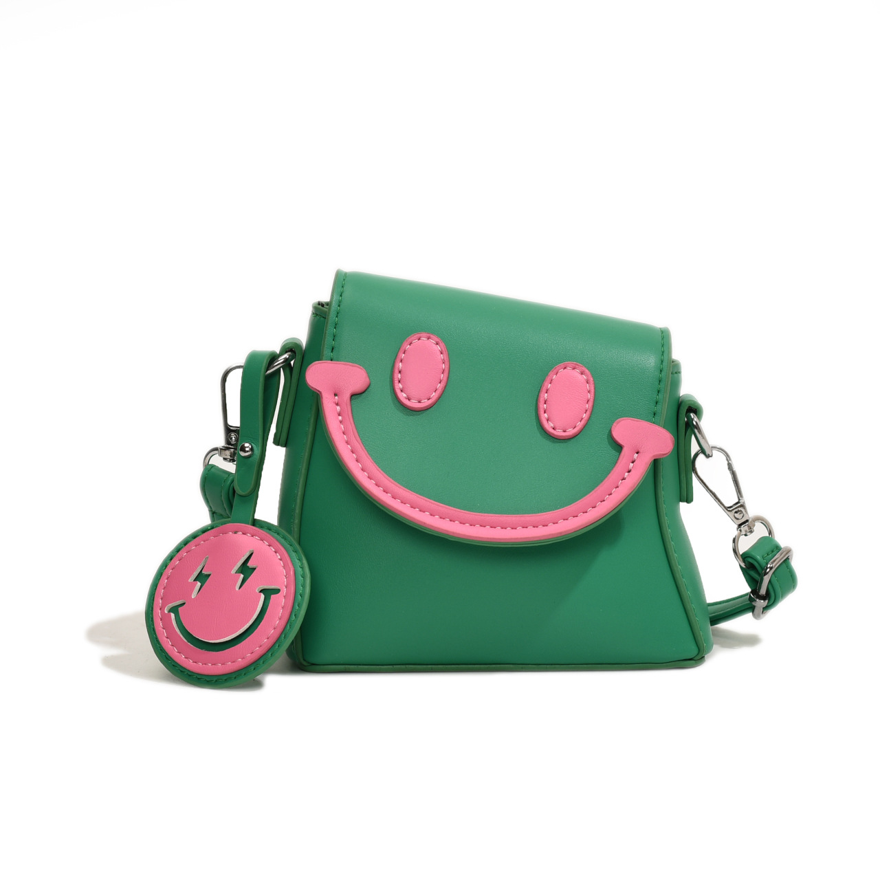 2024 Season New Style Personalized Color-Matching Bag Smiley Creative Girl's Bag All-Match Casual Girl's Shoulder Crossbody Bag