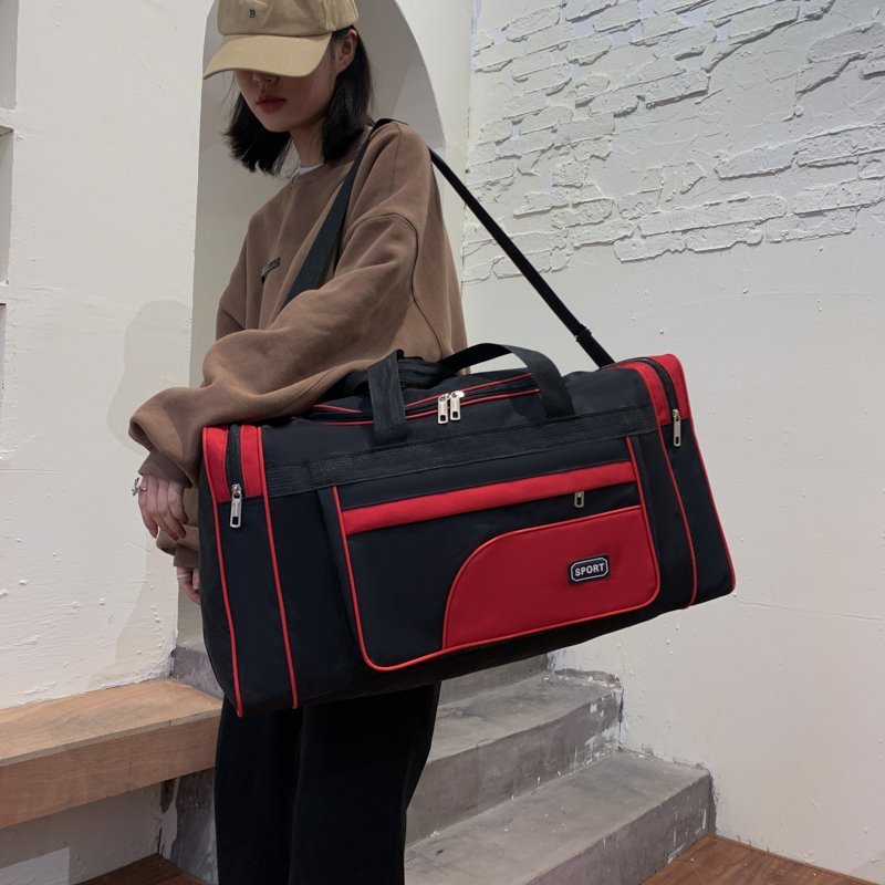 Picture of Outdoor Fitness Bag new foreign trade export large capacity Travel Air carrier bag casual solid color crossbody shoulder bag