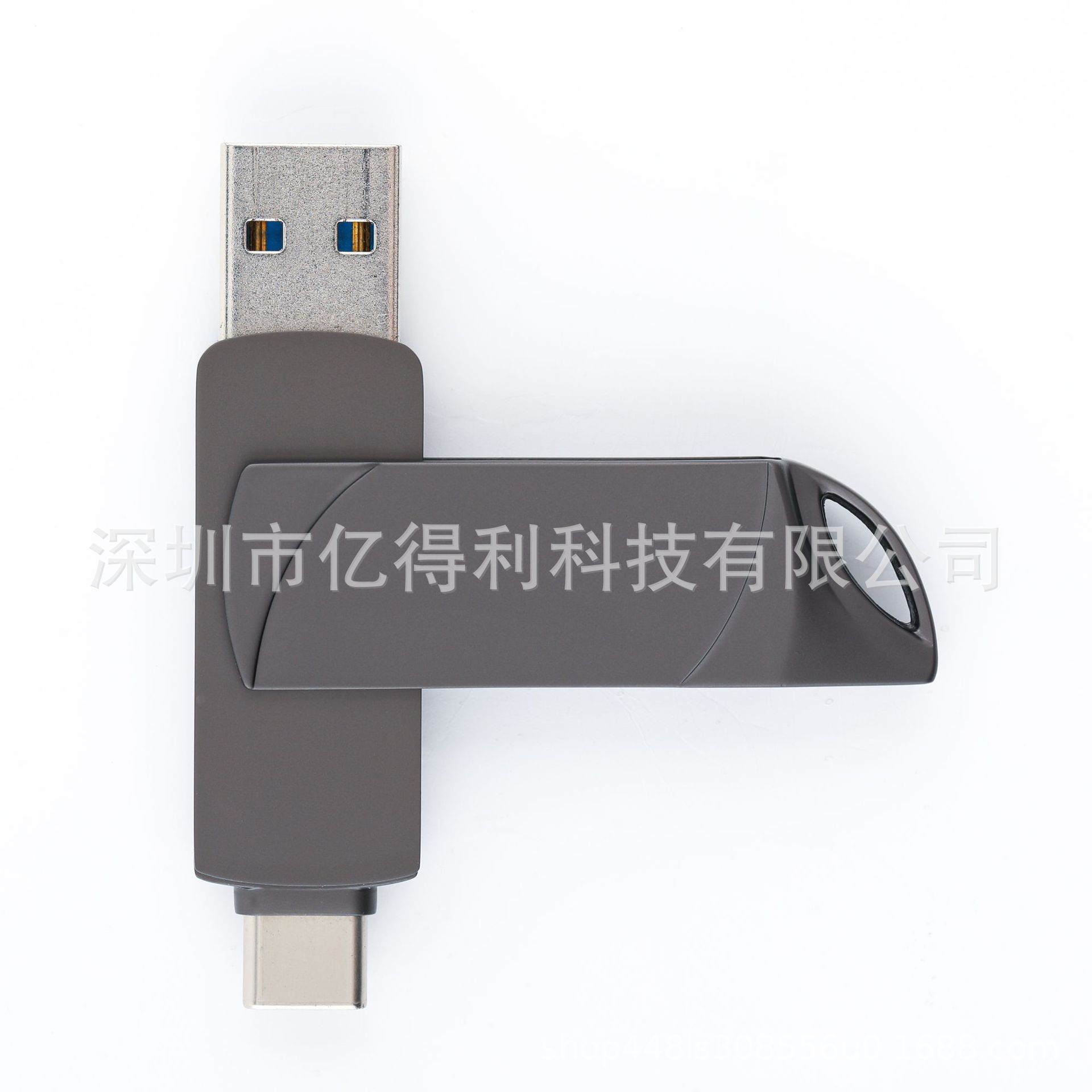Picture of type-c mobile phone USB flash drive rotating 512g high-speed computer dual-purpose USB flash drive large capacity mobile phone USB 1TB