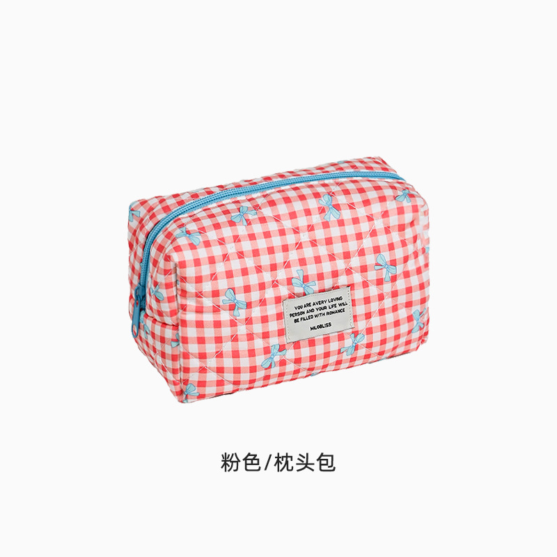 Picture of Simple bow travel portable cosmetic bag large capacity high-end feeling ins high-value cosmetic bag a batch