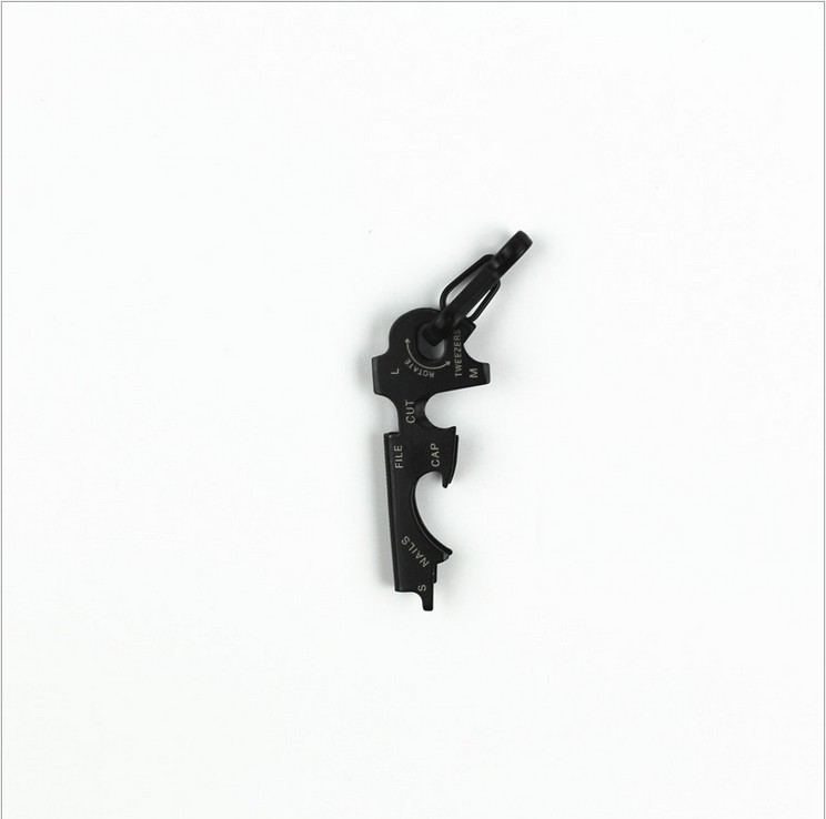 Picture of Factory Direct Sales Edc Tool Buckle Stainless Steel 8-in-1 Keychain Portable Gadget Multi-Function Key Clip