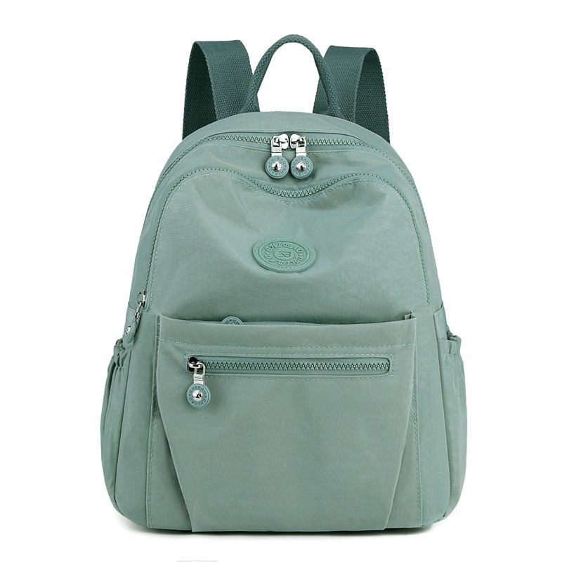 Picture of Fashion Women's Backpack Lightweight Water-repellent Nylon Cloth Bag Fashionable Outdoor Travel Bag Large Capacity Student Schoolbag