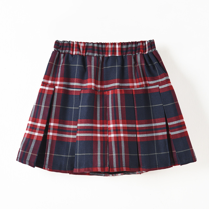 Picture of Girl's Pleated Skirt Skirt Children's Middle and Big School khaki School Uniform Short Skirt Girl's College Style Skirt