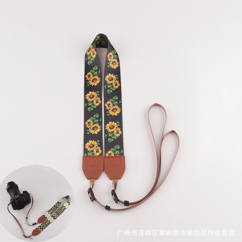 Picture of in stock Camera Shoulder Strap Decompression Camera Strap Hanging Neck Jacquard Camera Strap Various Types Universal Camera Strap