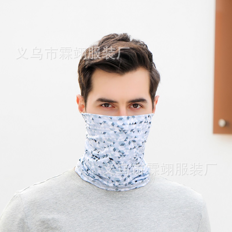 Picture of Sunscreen Mask Ice Silk Scarf Set Men's Headband Neck Protection Neck Summer Fishing Magic Riding Face Face Face Thin