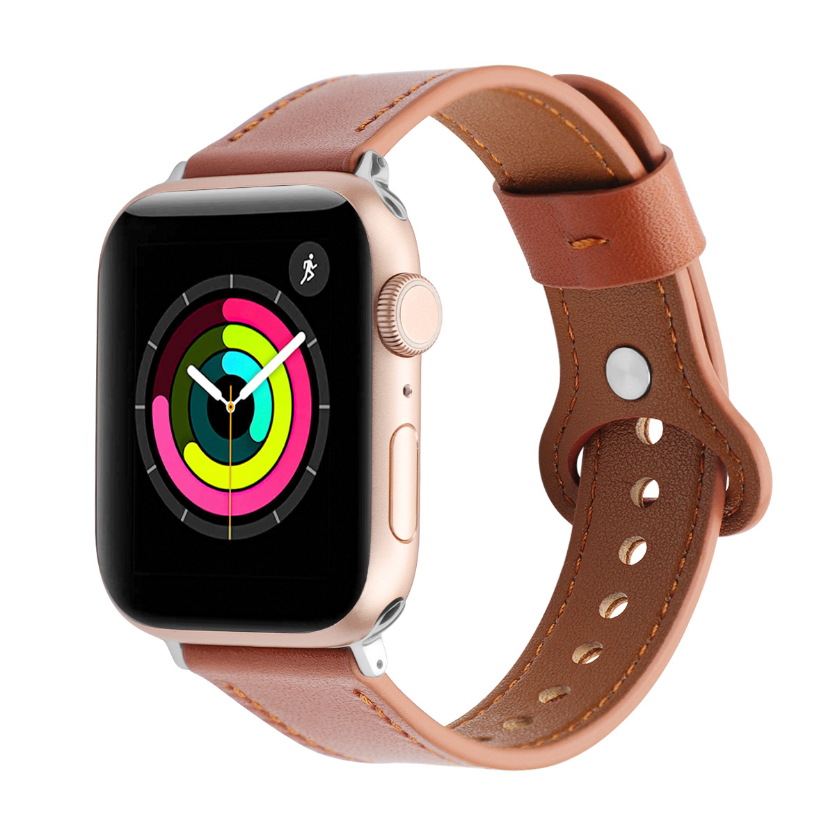 Picture of For Apple Watch iwatch9 Strap Genuine Leather Cowhide applewatchs105678 Shrink Explosions Manufacturers
