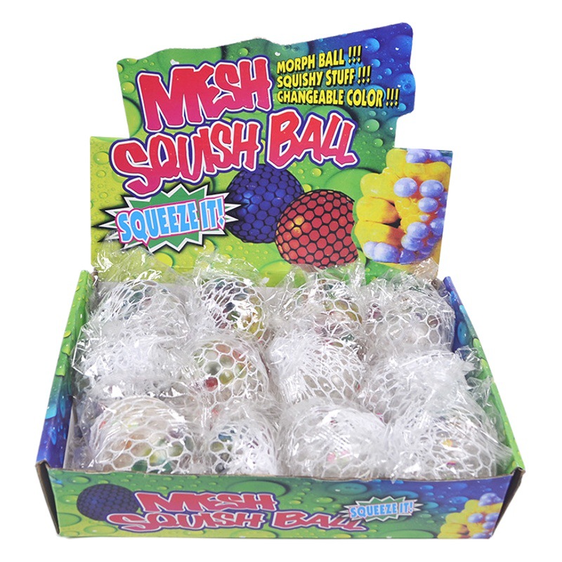 Creative new color beads fruit double hand pinch squeeze grape Ball Trick Trick decompression toys funny pinch music