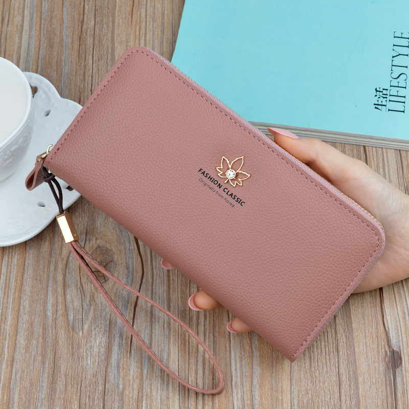 Picture of New Women's Wallet Women's Long Zipper Clutch Bag Women's Fashionable Simple Large Capacity Litchi Pattern Wallet Phone Bag