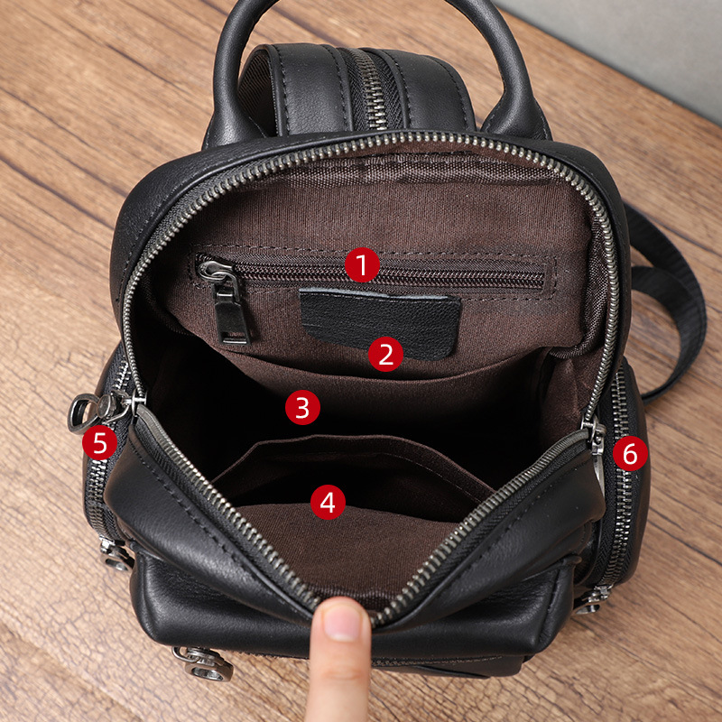 Picture of First Layer Cowhide Men's Chest Bag 2023 New Fashion Shoulder Bag Casual Men's Small Backpack Backpack Men's Crossbody Bag