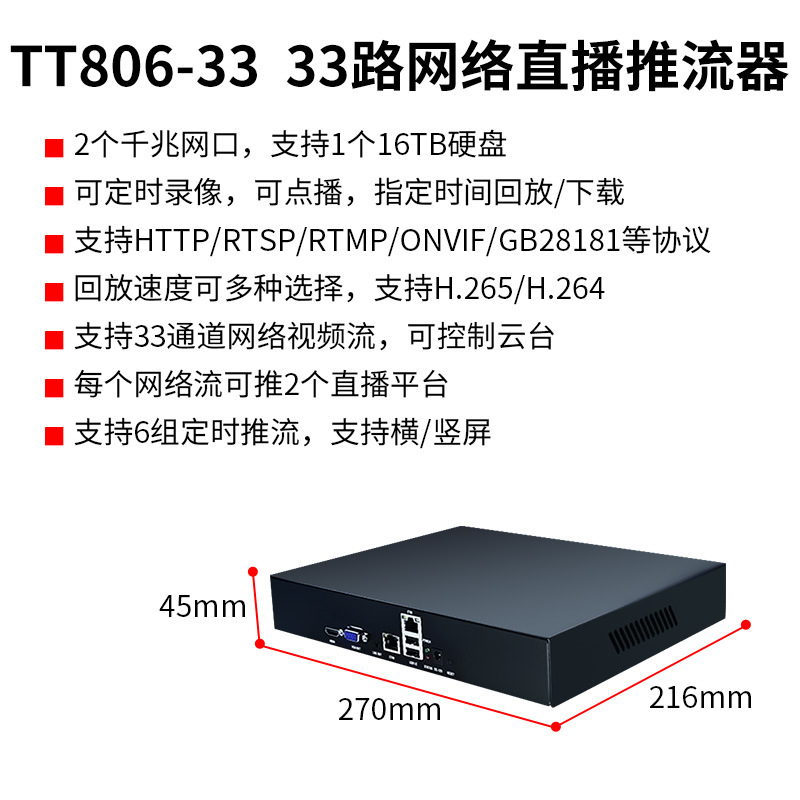 Picture of Same as 3D TT806 Webcast Booster rtsp to rtmp/hls Video Decoding Video Collection and Monitoring