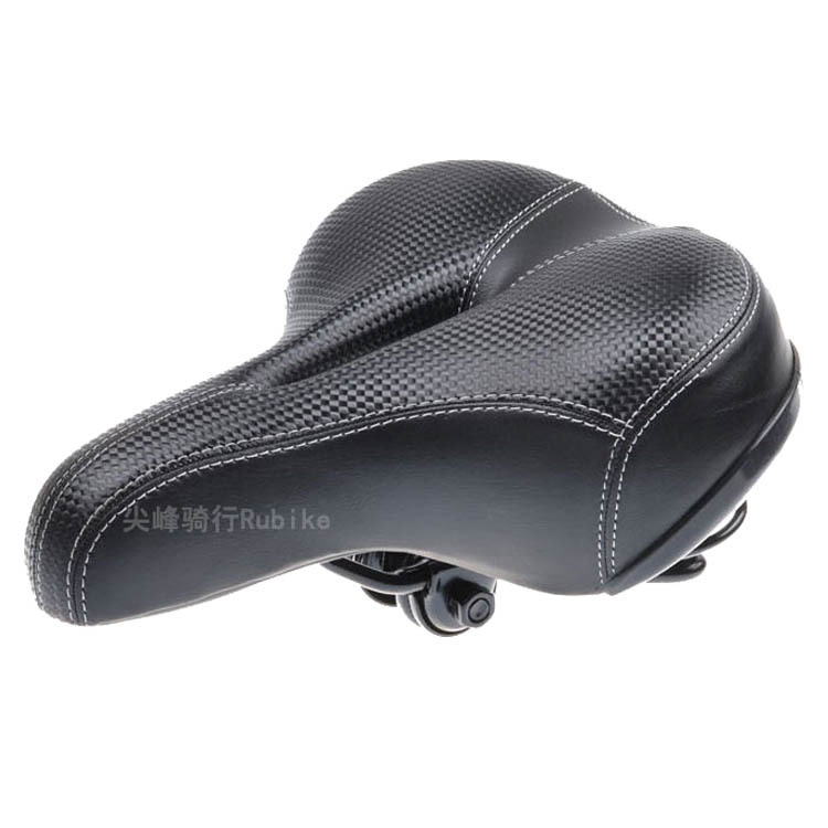 Picture of Bicycle Cushion Saddle Extra-large Soft Leather Spring Shock Absorption Universal Seat Bag for Electric Mountain Bike Rear Cushion
