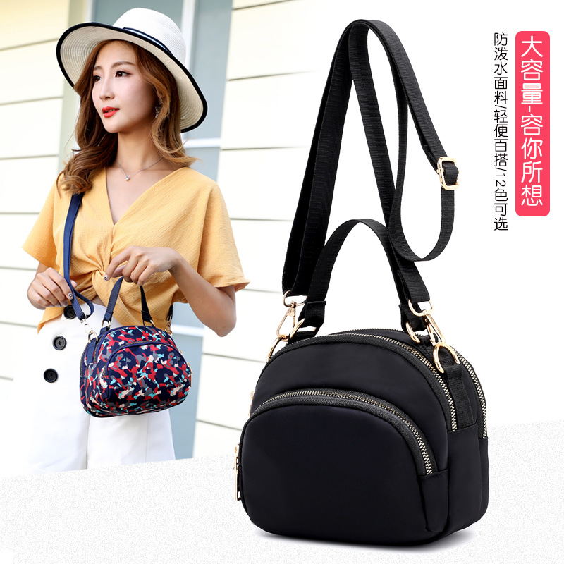 Summer New Lightweight Fashionable Shoulder Bag Women's Waterproof Nylon Cloth Bag Lightweight Casual Large Capacity Portable Crossbody Bag