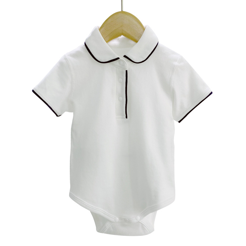 Picture of Baby Clothes Baby Clothes Baby Boy Short-Sleeved Jumpsuit Summer Triangle Harem Infant Clothing