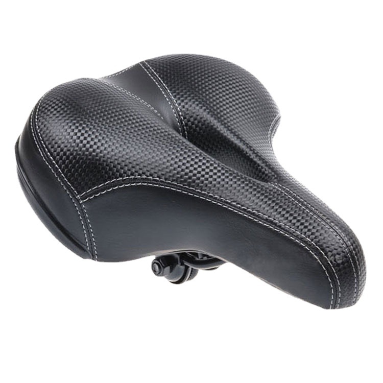 Picture of Bicycle Cushion Saddle Extra-large Soft Leather Spring Shock Absorption Universal Seat Bag for Electric Mountain Bike Rear Cushion
