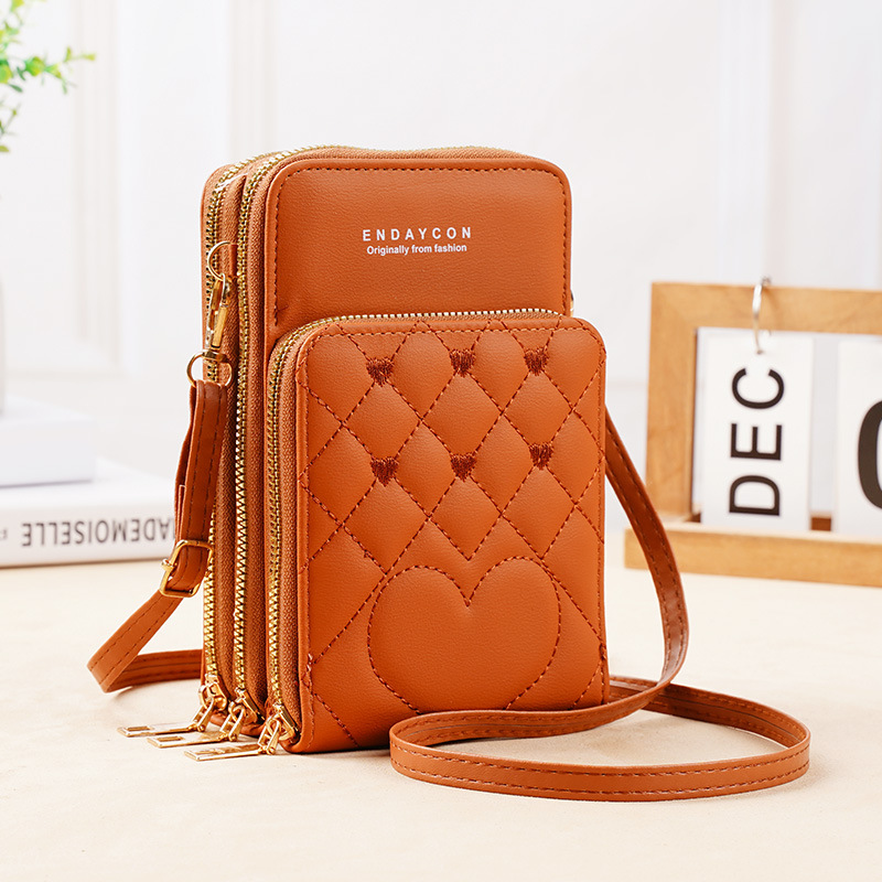 Picture of New Large-Capacity Multifunctional Fashionable Simple Shoulder Bag Crossbody Three-Layer Zipper Mobile Phone Bag for Women