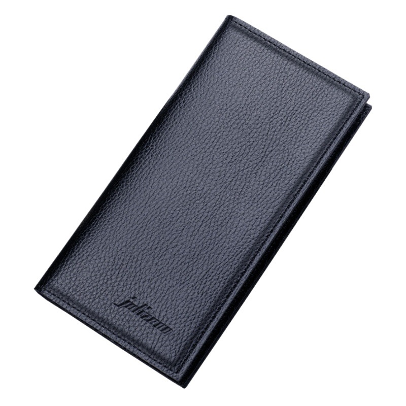 Long wallet Ultra-thin men's wallet Multi-card Holder Soft Leather Litchi Pattern Simple men's wallet men's wallet