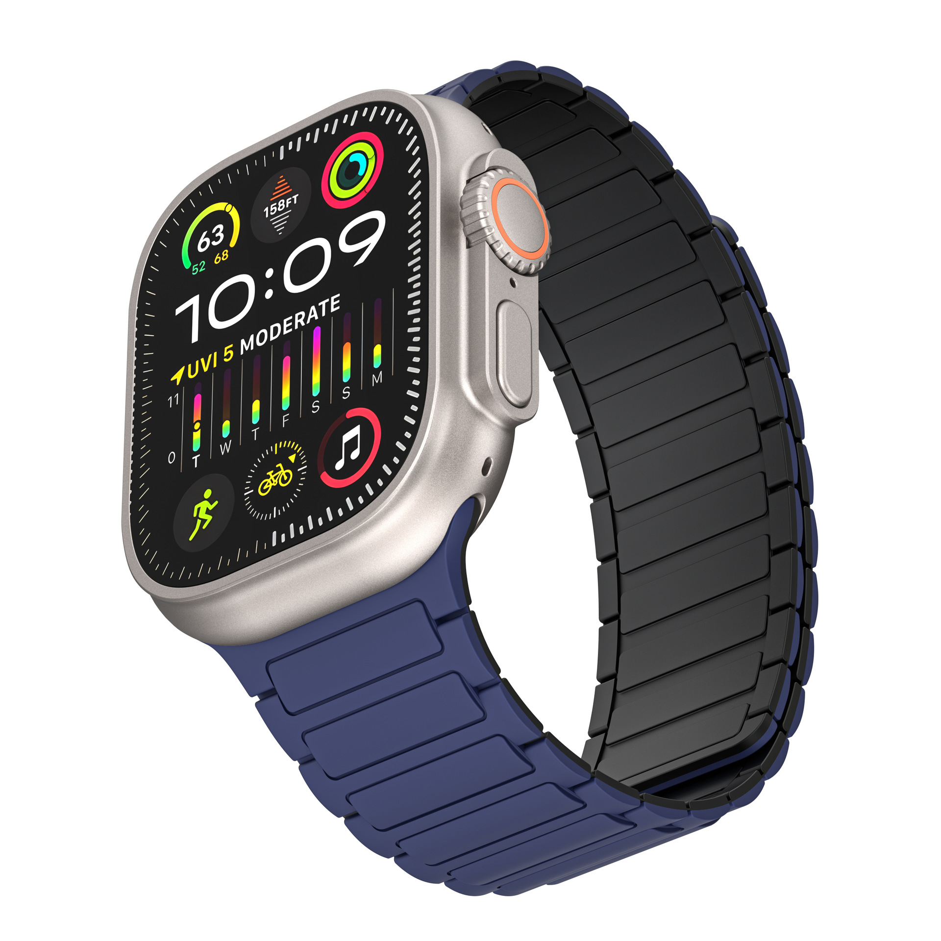 Picture of Suitable for Apple Watch Magnetic Silicone Strap Appleiwatch10 Generation S9U Magnetic Loop Strap Tool Style