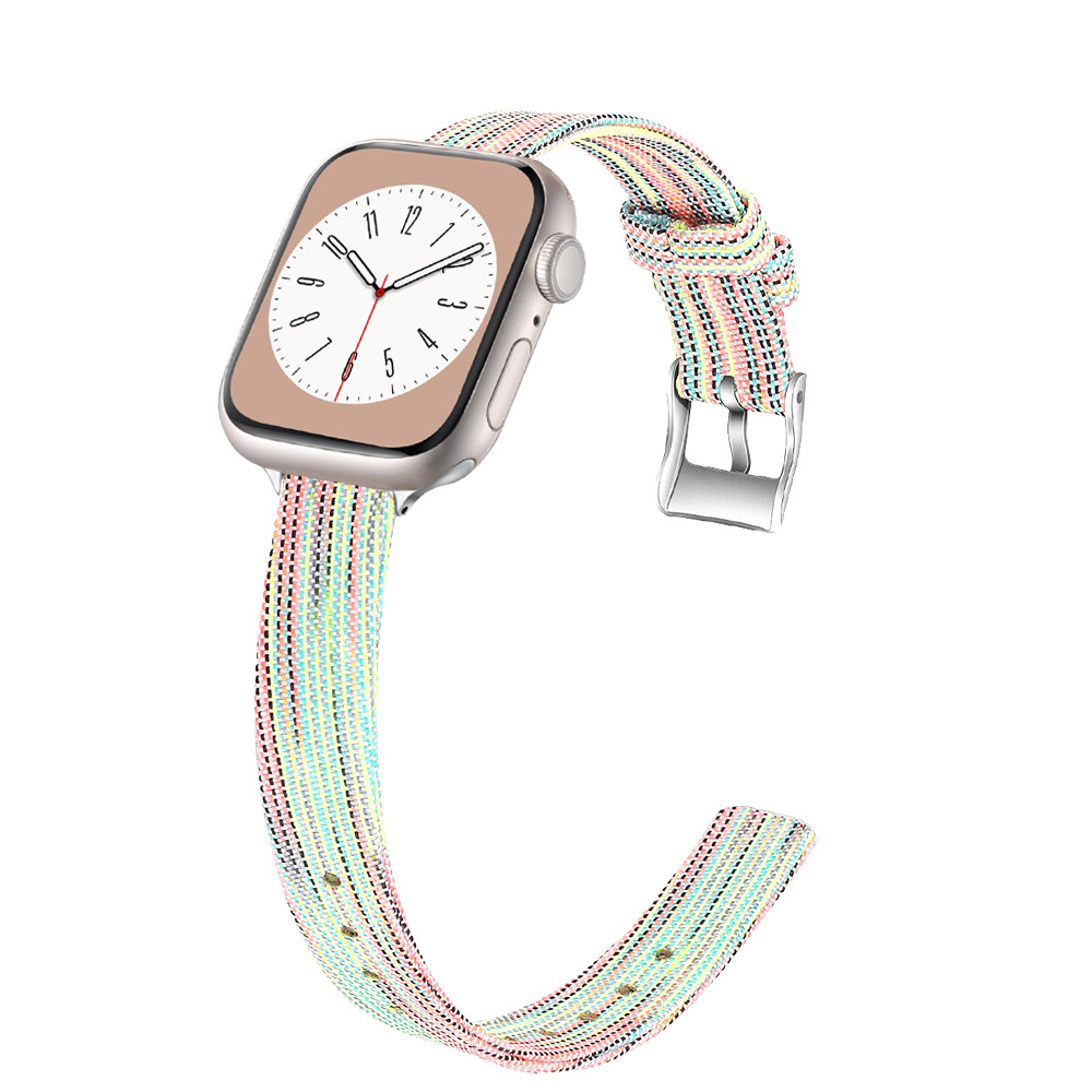 Picture of Suitable for Apple Watch S10 Canvas Nylon Small Waist Women's Watch Strap in Stock
