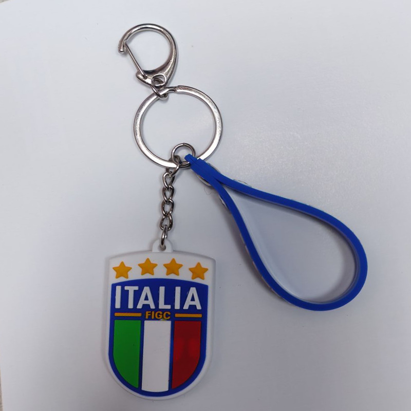 Picture of Real Madrid Atletico Paris Juventus AC inter Roman double-sided ball mark PVC Keychain D-shaped pendant fan gift supplies