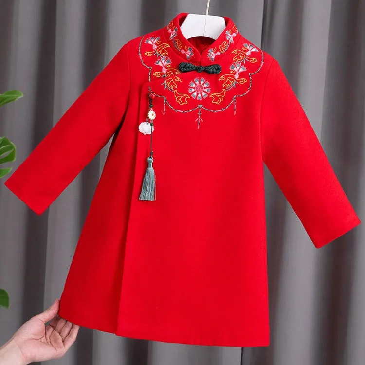 Picture of Children's Tang suit Chinese style winter thickened New Year girl's New Year clothes baby girl's New Year clothes girl's Hanfu winter clothes