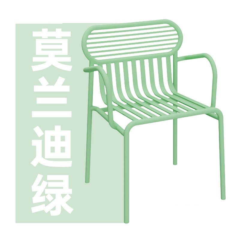 Picture of Internet Celebrity Courtyard Outdoor Tables and Chairs Commercial Restaurant Milk Tea Shop Outdoor Seat Table Balcony Open-Air Table and Chair Set