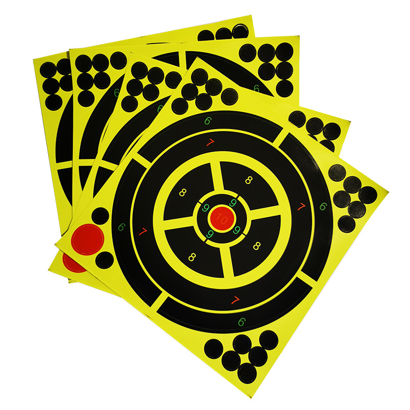 Picture of 8inch Color Splash Multi-Colorful Splash Target Paper Self-Adhesive Shooting Gun Target Paper Practice Target Paper Splash Sticker