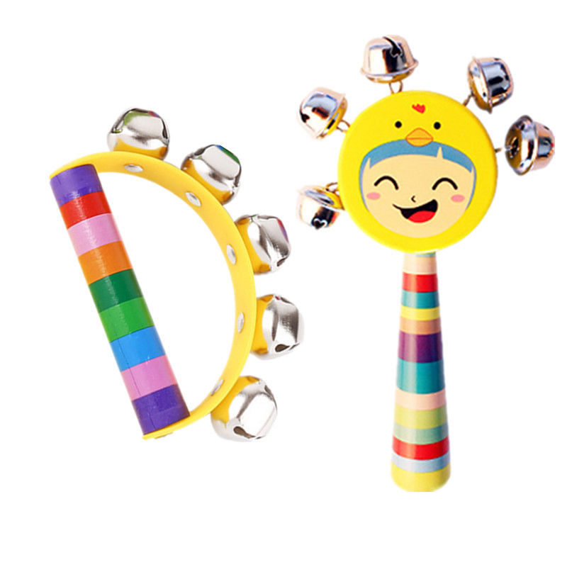 Picture of Newborn baby sand hammer rattle early education puzzle hand bell baby grip training toys 0-6-8-12 months children