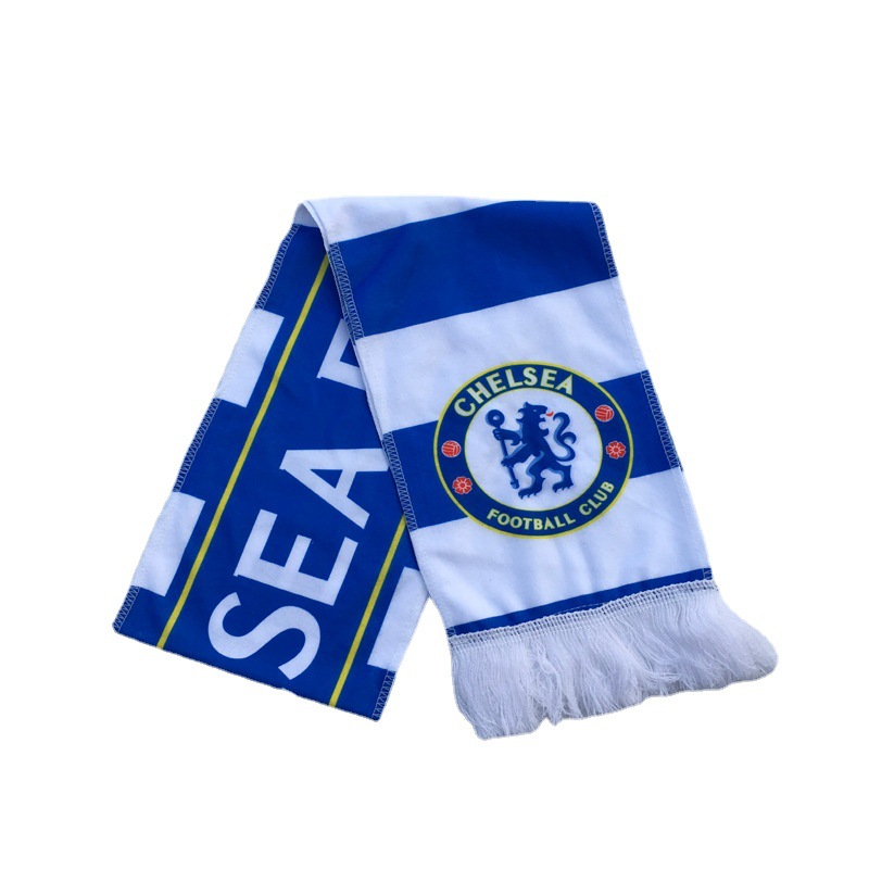 Fan Supplies Messi Youwen Imperial Horse International Ac Milan Paris Scarf Football Fan Cheer Autumn and Winter Warmth